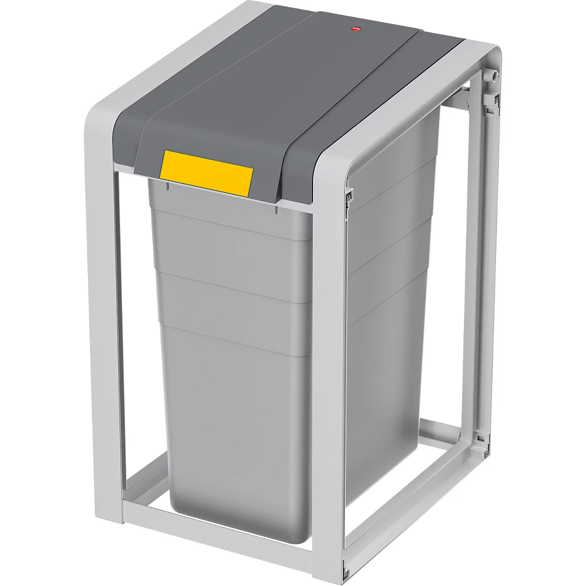 Colectores de residuos reciclables Hailo ProfiLine Öko XL, módulo básico, volumen 38 l, con cubo interior, L 395 x A 355 x H 560 mm, plástico, gris