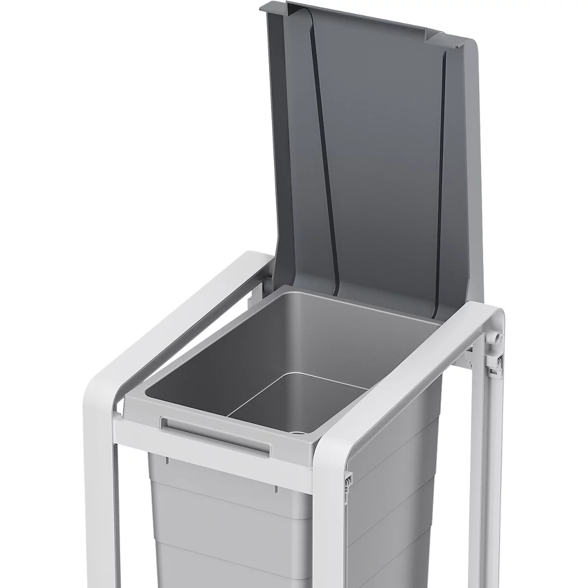 Colectores de residuos reciclables Hailo ProfiLine Öko XL, módulo básico, volumen 38 l, con cubo interior, L 395 x A 355 x H 560 mm, plástico, gris