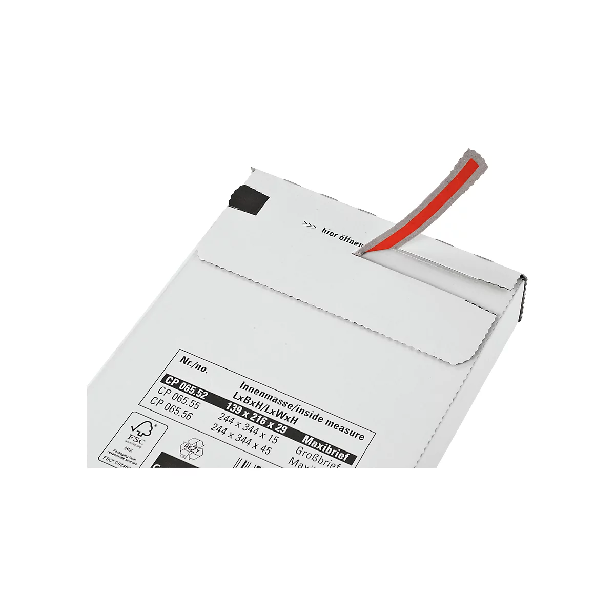 Colis d’expédition, l. 250 x P 353 x H 20 mm, frais de port optimisés, fermeture autocollante, blanc, 20 p.