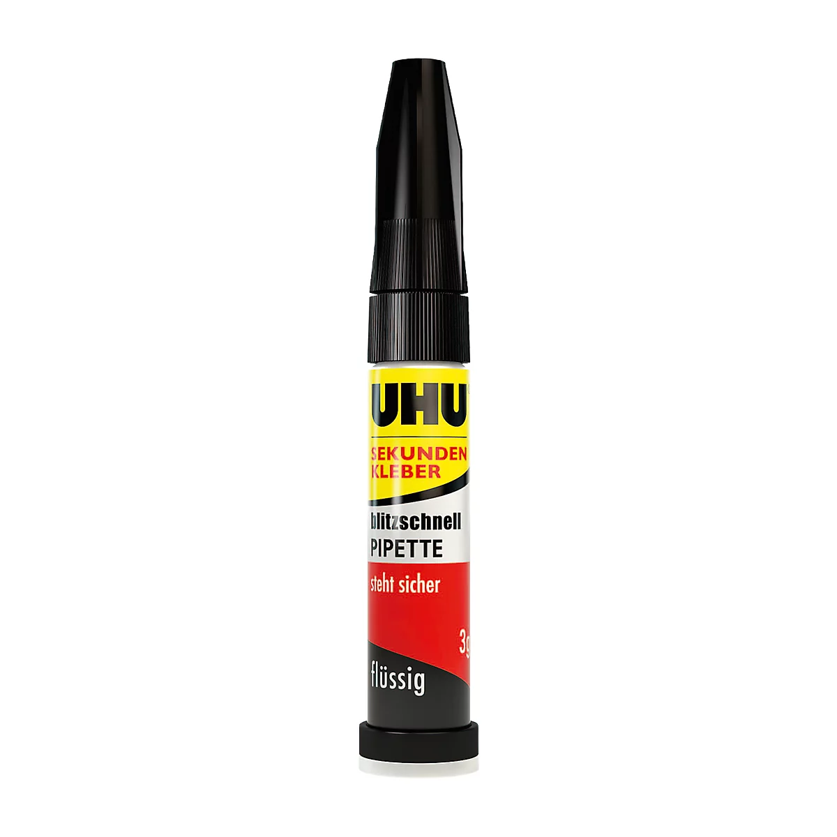 Colle instantanée Blitzschnell Control UHU, 3 g, extrêmement adhérent, dans une pipette solide
