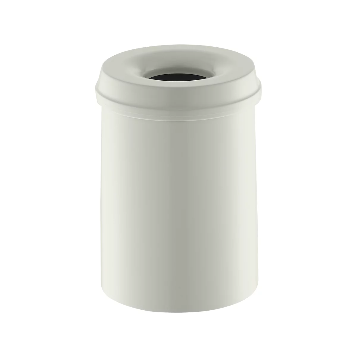 Collecteur de déchets 15 L autoextinguible, structure blanc/couvercle blanc