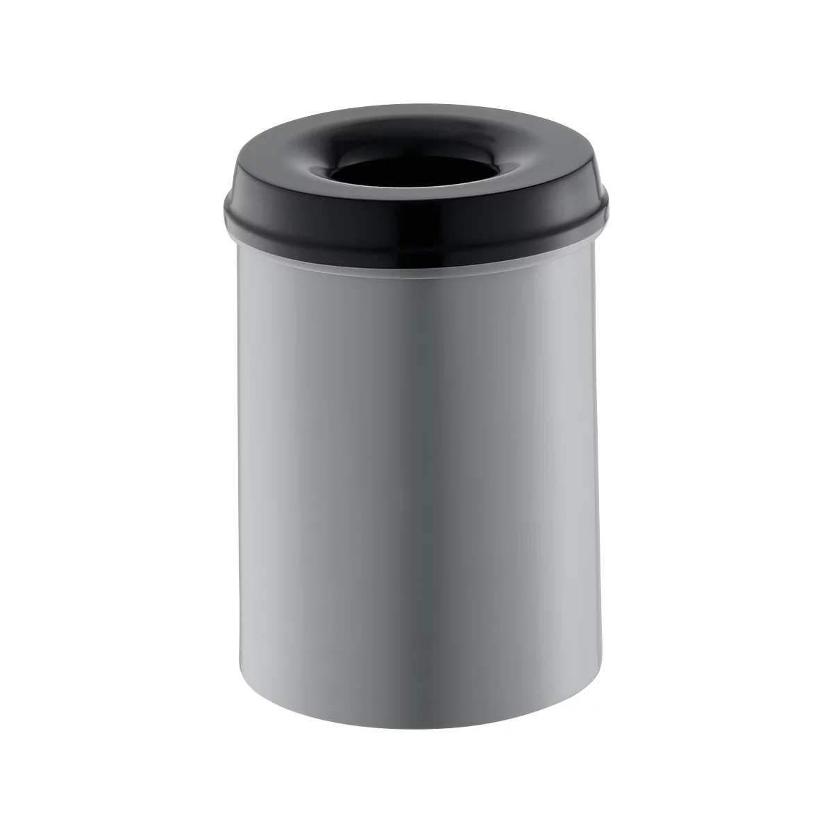 Collecteur de déchets 15 L autoextinguible, structure couleur alu/couvercle noir
