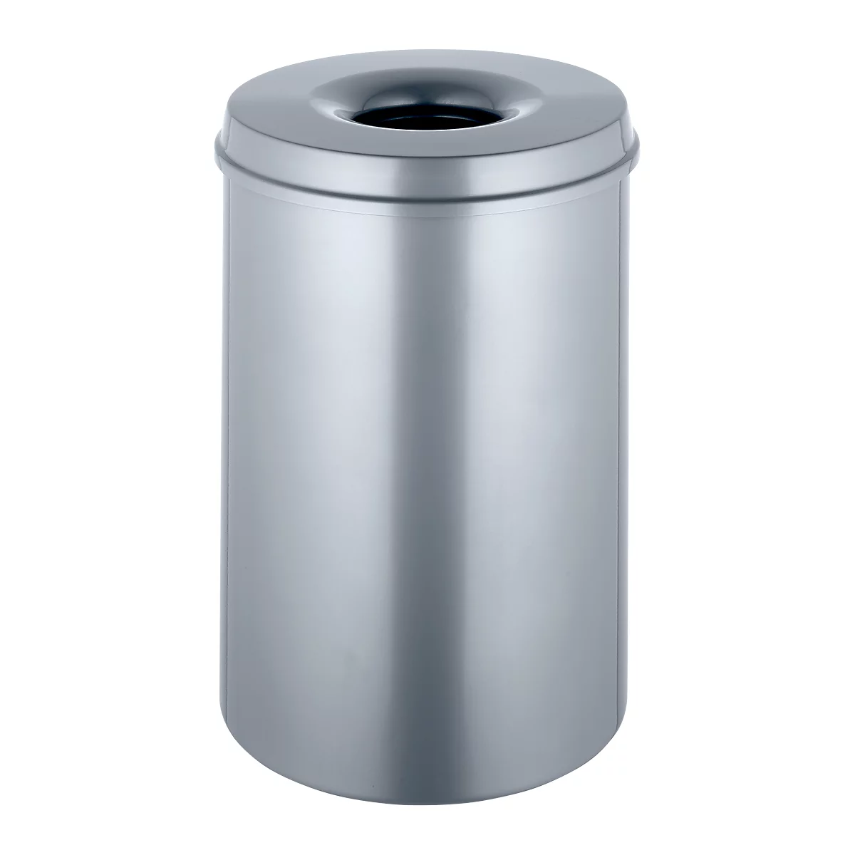 Collecteur de déchets 30 L, autoextinguible, structure argent/couvercle argent