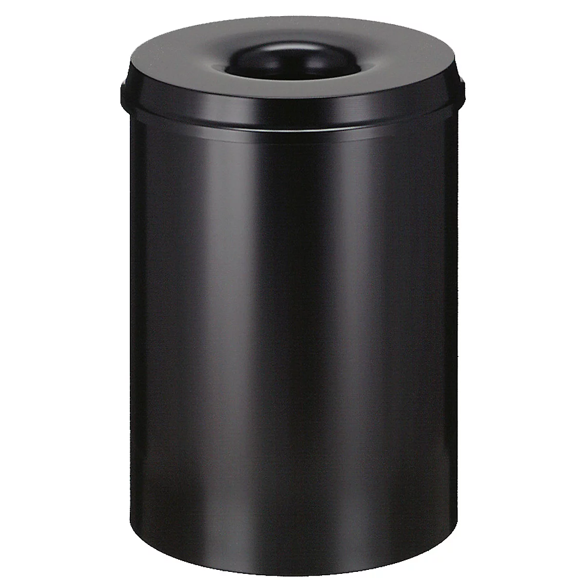 Collecteur de déchets 50 L, autoextinguible, structure noire/couvercle noir