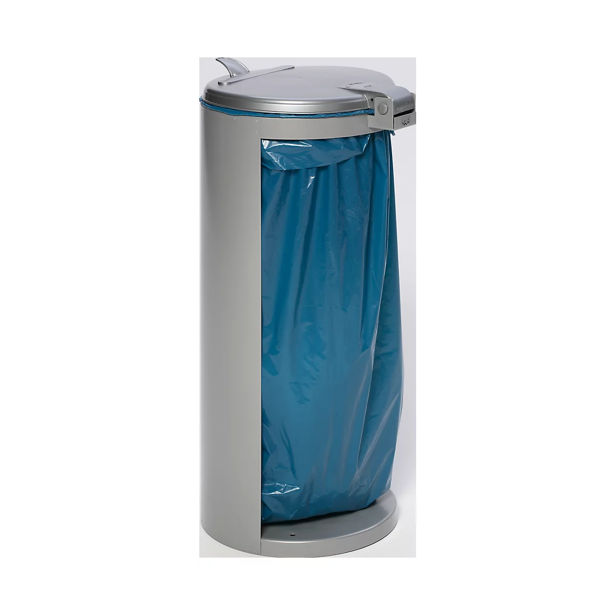 Collecteur de déchets avec ouverture arrière, argent, poids 8,75 kg