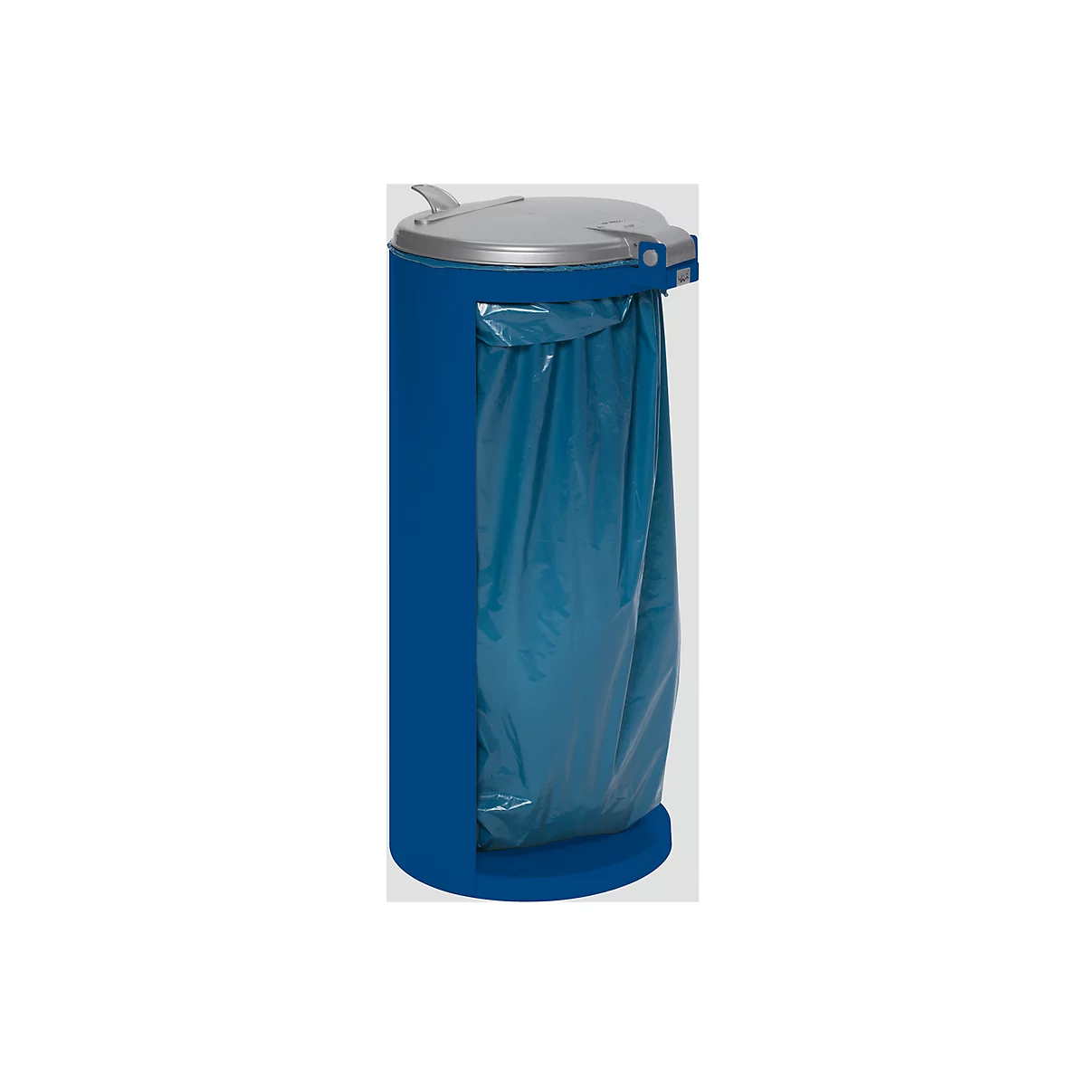 Collecteur de déchets avec ouverture arrière, bleu gentiane, poids 8,75 kg