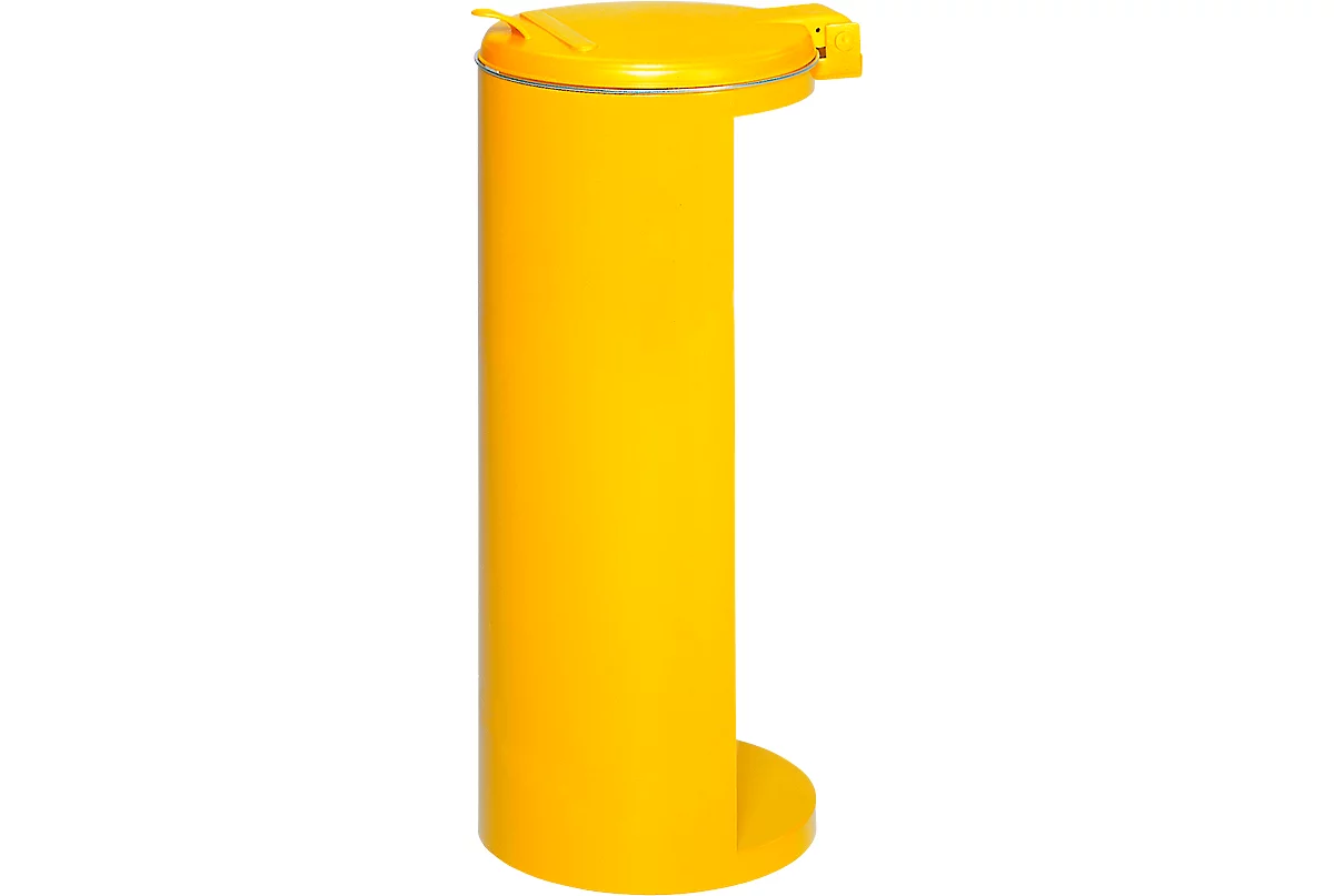 Collecteur de déchets avec ouverture arrière, jaune, poids 8,75 kg