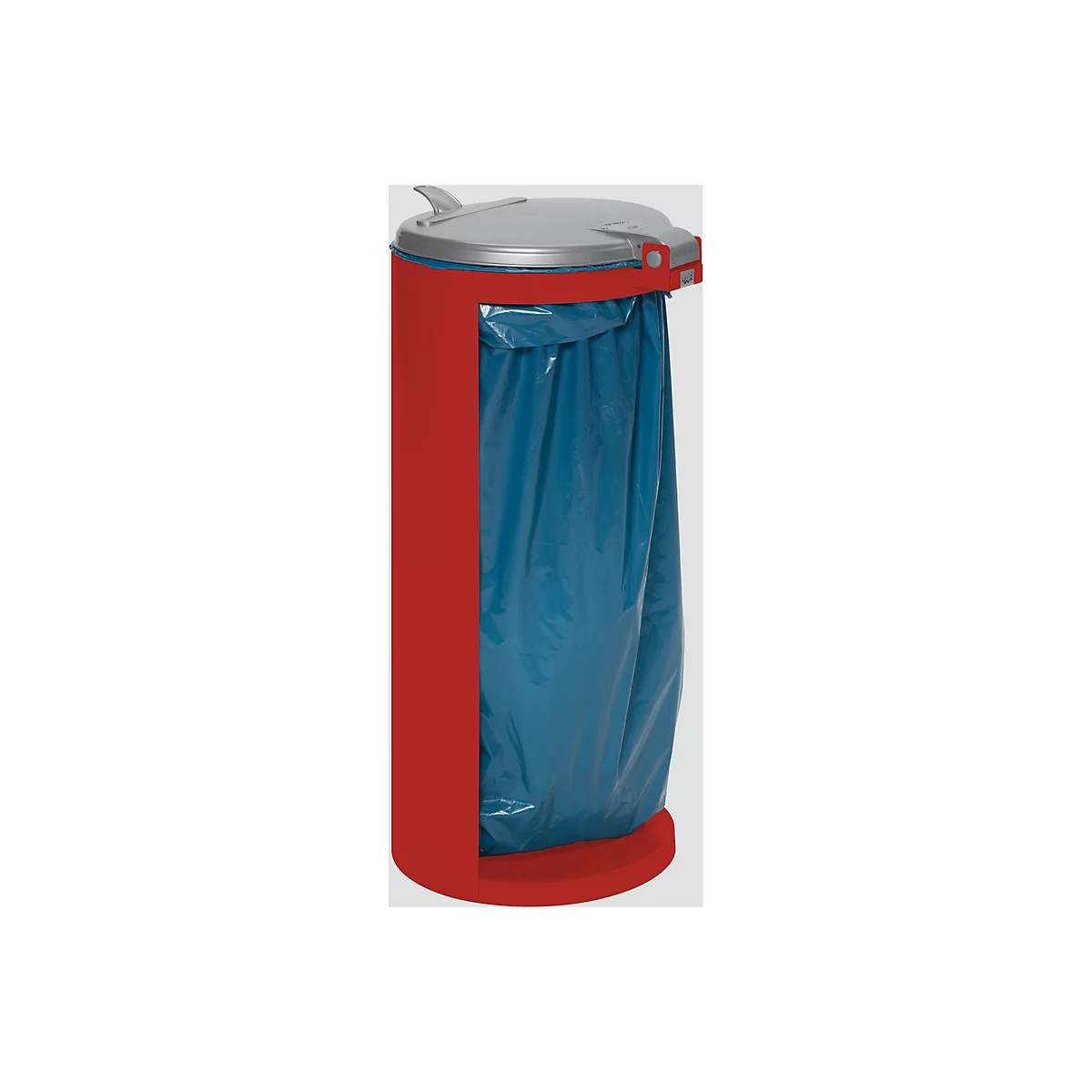 Collecteur de déchets avec ouverture arrière, rouge, poids 8,75 kg