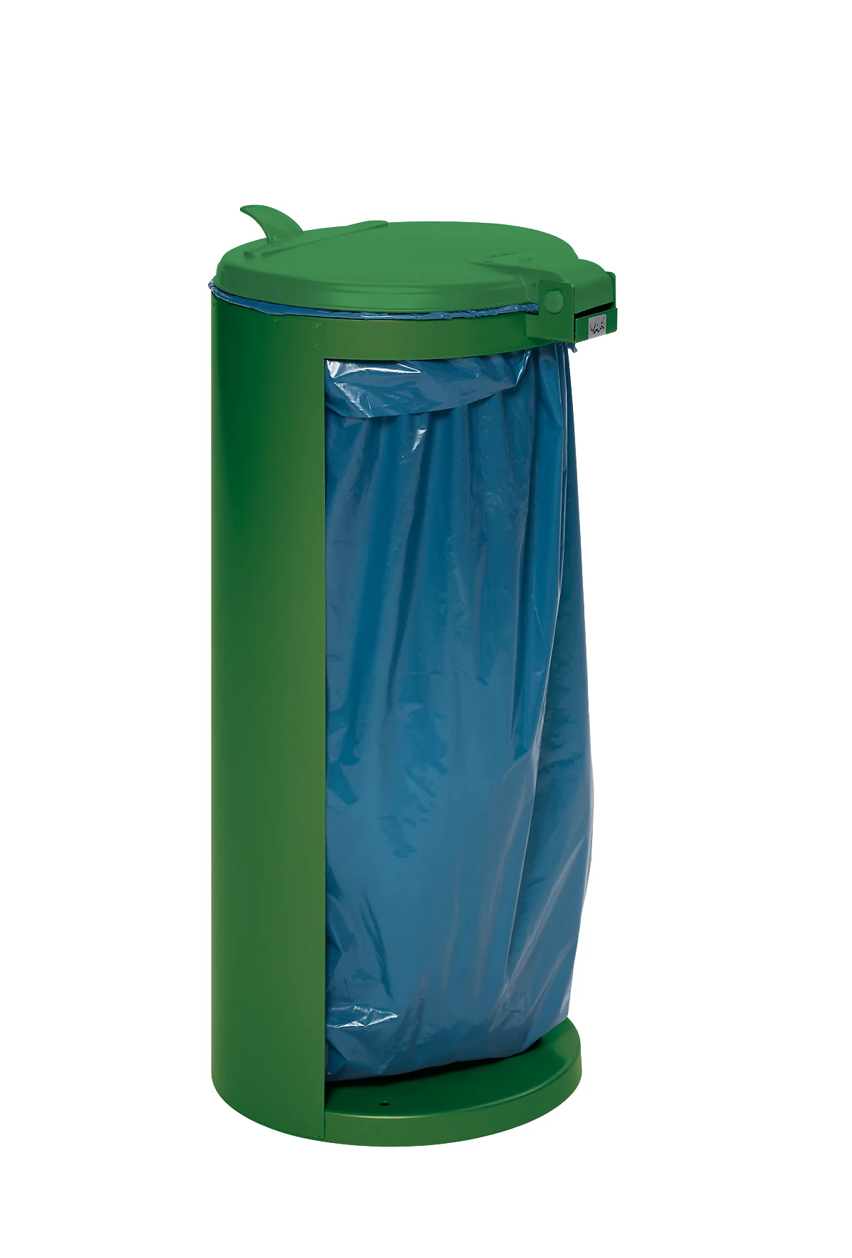 Collecteur de déchets avec ouverture arrière, vert, poids 8,75 kg