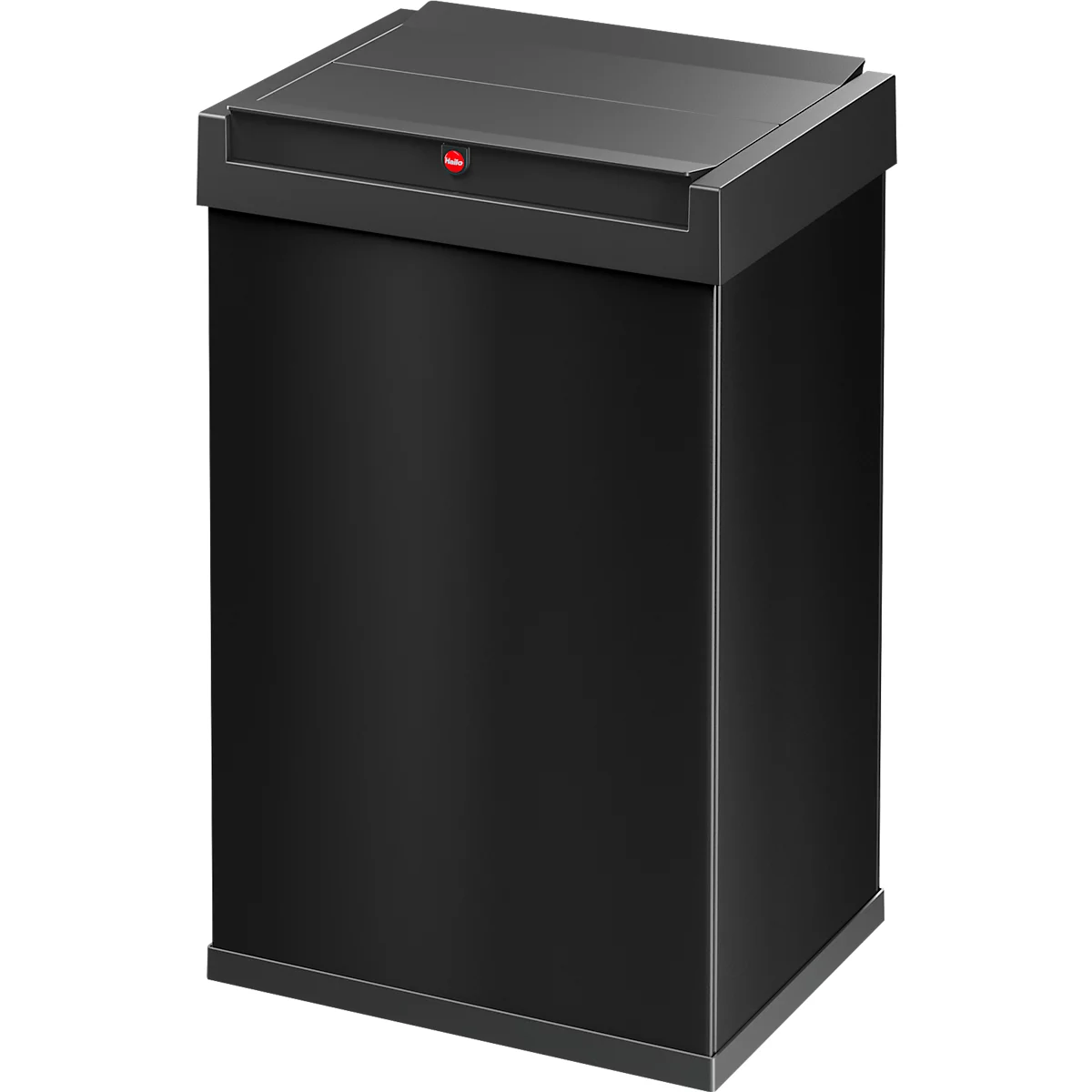 Collecteur de déchets Big-Box Swing L Hailo, 35 L, rectangulaire, couvercle basculant, tôle d'acier, noir
