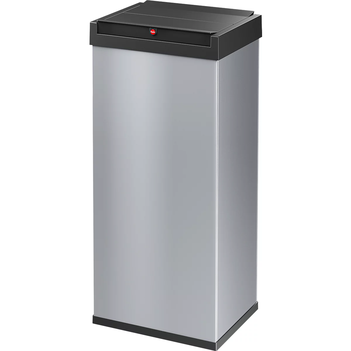 Collecteur de déchets Big-Box Swing XL Hailo, 52 L, rectangulaire, couvercle basculant, tôle d'acier, argent