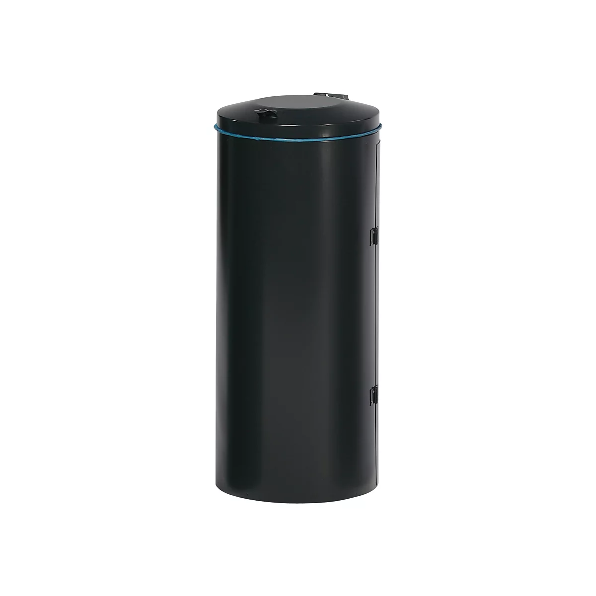 Collecteur de déchets double battant compacte VAR, pour sacs poubelle de 120 l, avec poignée et couvercle, ignifuge, anthracite