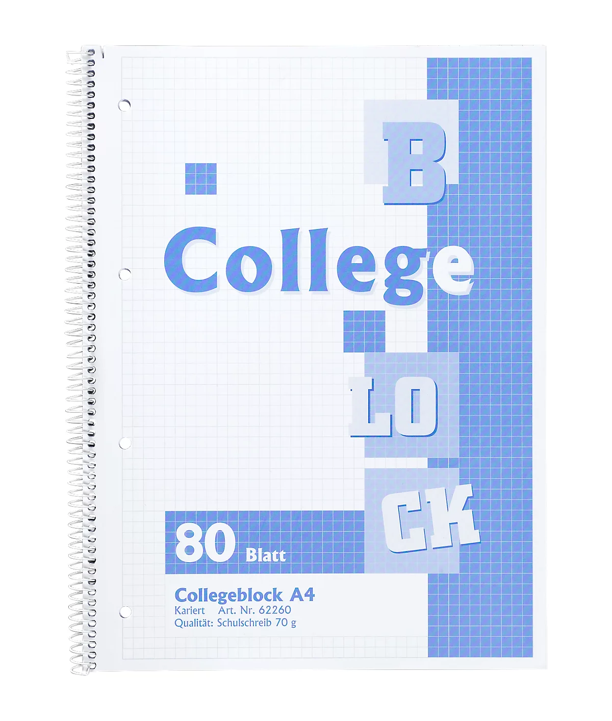 Collegeblock, kariert, DIN A4, 5 Stück