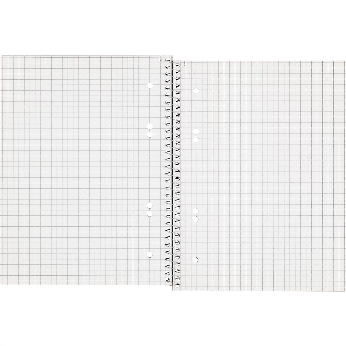 Collegeblock LANDRÉ Recycling, 80 Blatt, DIN A5+, 70 g/m², 6-fach gelocht, Spiralbindung, OPTIK PAPER®, kariert, Rand links, mehrfarbig