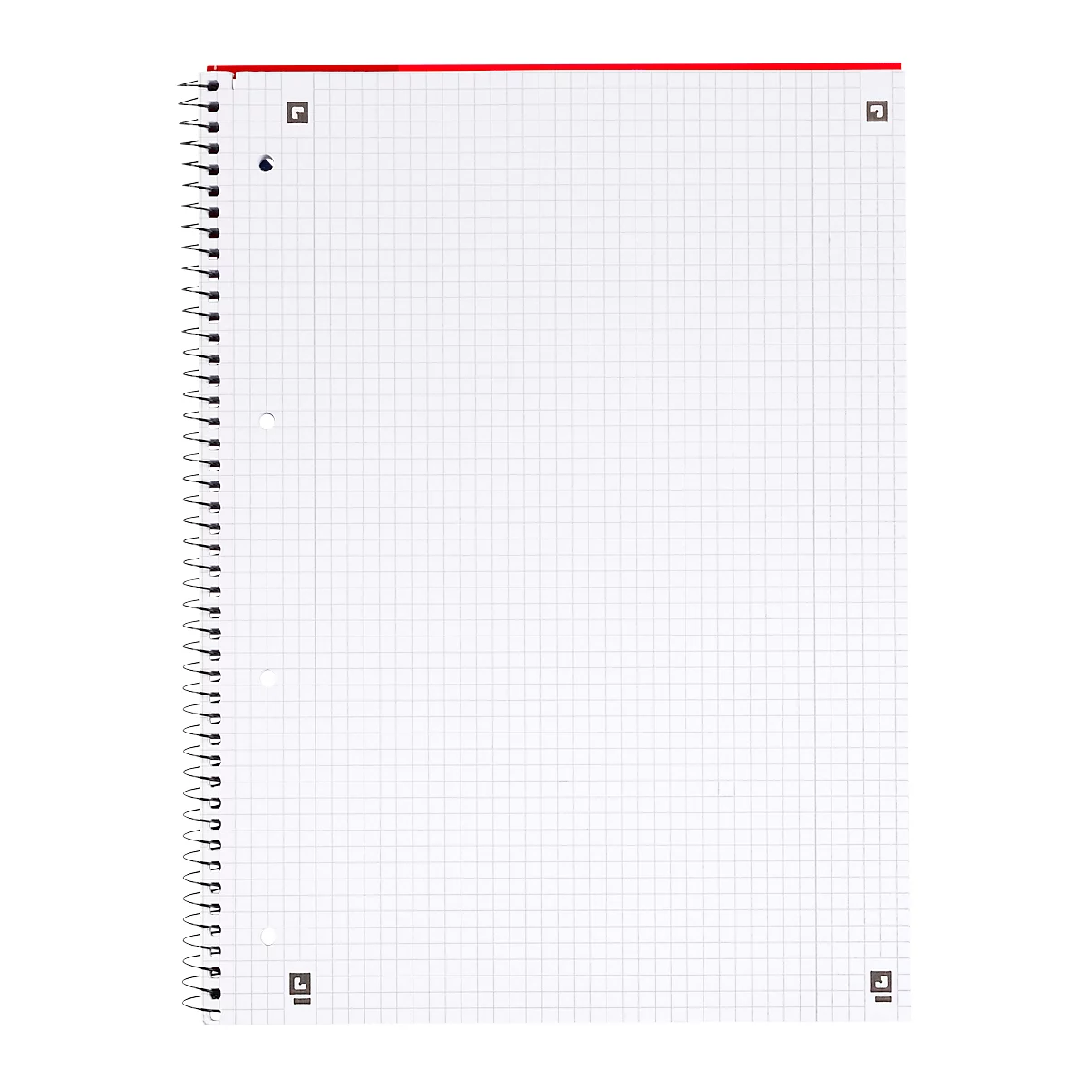 Collegeblock Oxford A4+, 80 vellen, 90g/m², 4x geperforeerd, marge rechts &amp; links, geruit, 10 stuks