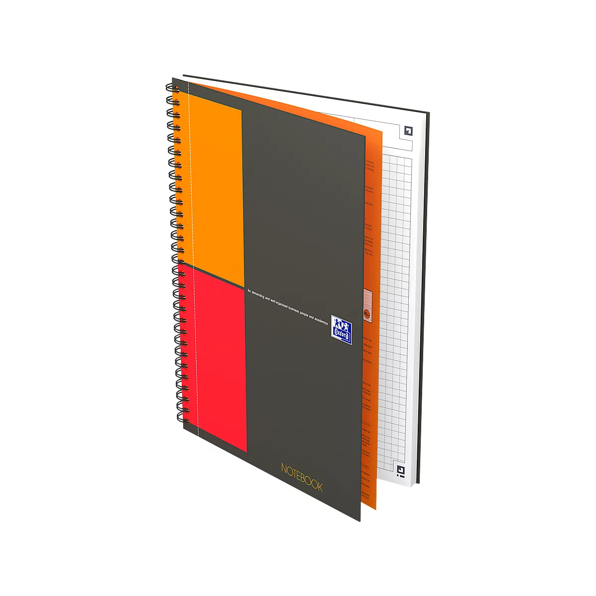 Collegeblock Oxford International Notebook, B5, kariert, 80 g/m², SCRIBZEE® kompatibel, 80 Blatt, 5 Stück