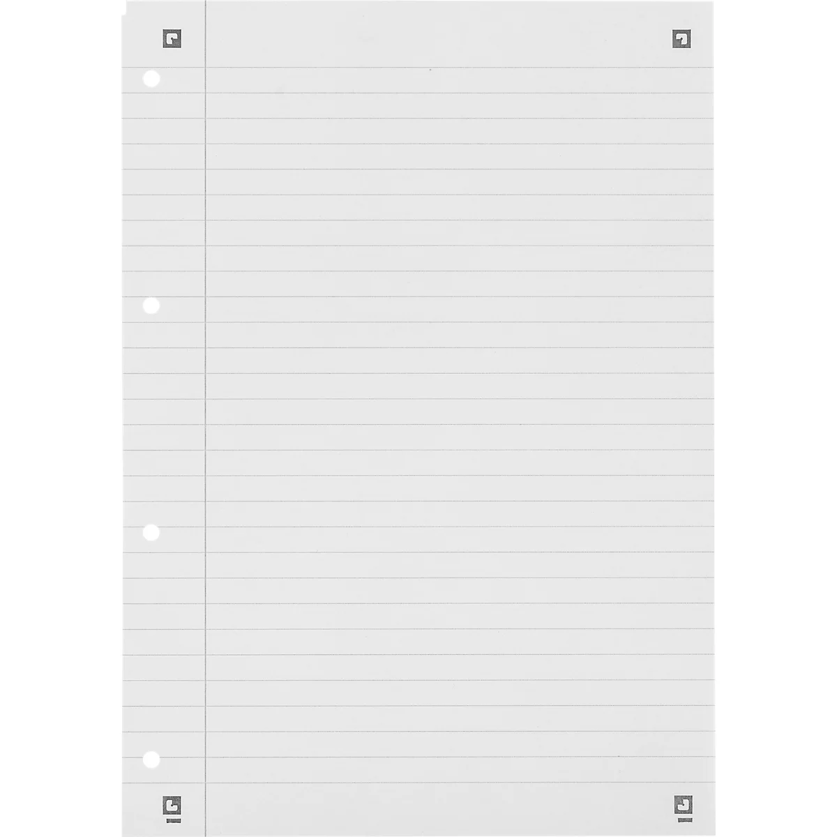 Collegeblock Oxford Recycling, 80 Blatt, DIN A4+, 90 g/m², 4fach gelocht, Spiralbindung, OPTIK PAPER®, mikroperforiert, liniert, Rand links, blau