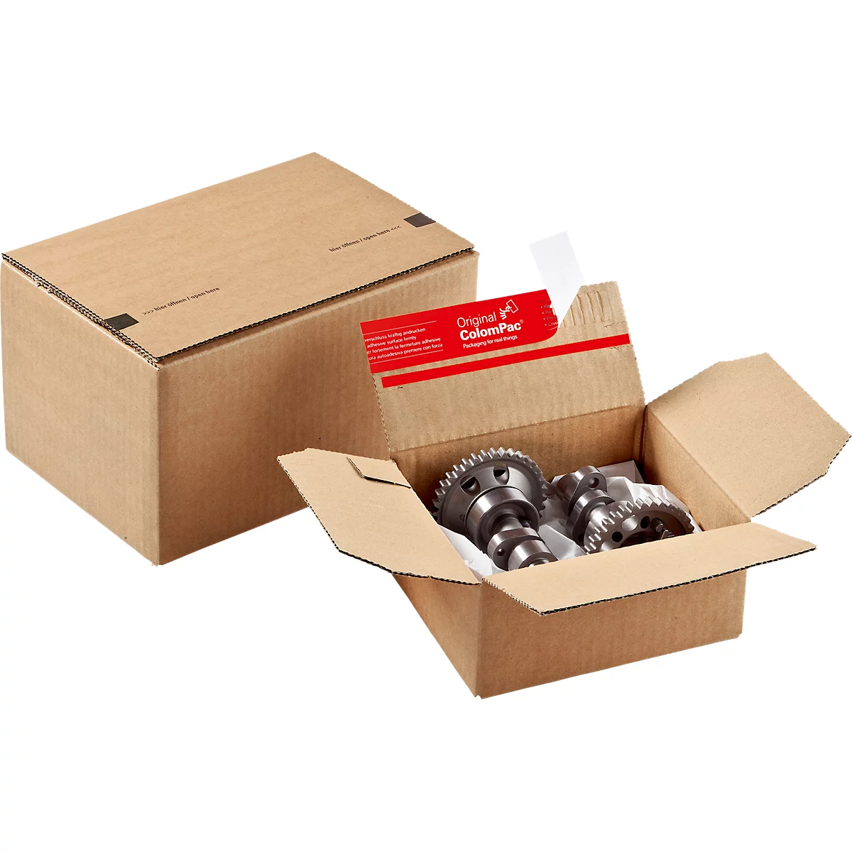 ColomPac flash bodemdoos, 347 x 245 x 78 mm, geoptimaliseerd voor DHL, met zelfklevende sluiting