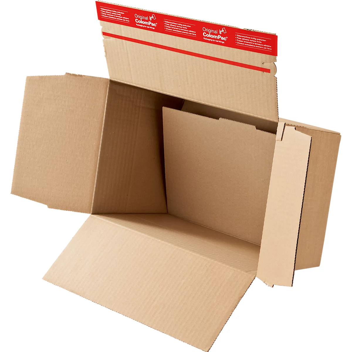 ColomPac flash bodemdoos, 347 x 245 x 78 mm, geoptimaliseerd voor DHL, met zelfklevende sluiting