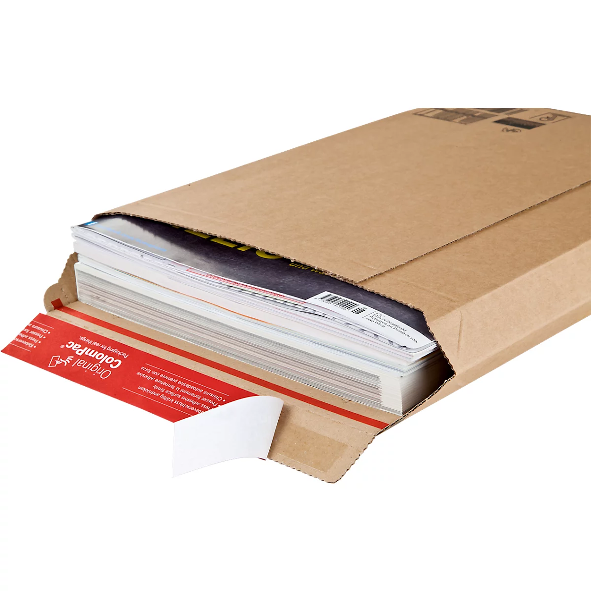 ColomPac verzendzak van golfkarton, geoptimaliseerd voor DHL, 250 x 350 x 80 mm, 20 stuks