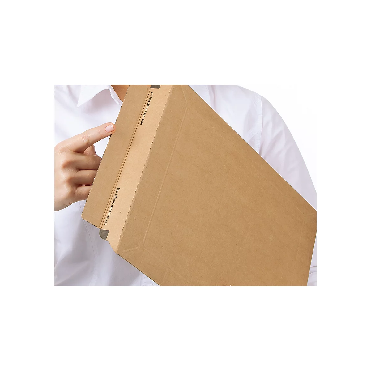 ColomPac verzendzak van golfkarton, geoptimaliseerd voor DHL, 250 x 350 x 80 mm, 20 stuks