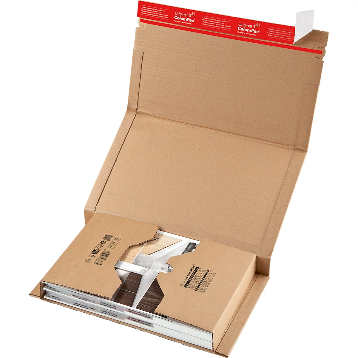ColomPac Wickelverpackung, 307 x 245 x 75 mm, variable Füllhöhe, Selbstklebeverschluss, 20 Stück, DHL-optimiert