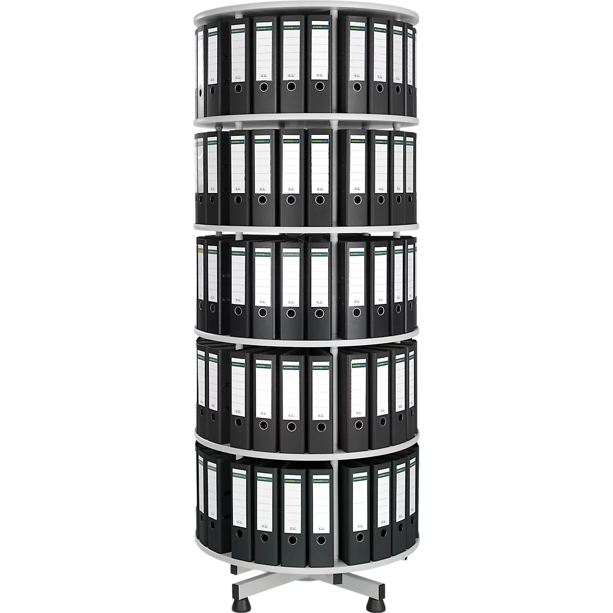 Colonne de dossiers rotatifs à 5 niveaux + 20 dossiers Schäfer Shop Select DIN A, 80 mm noir, gratuits