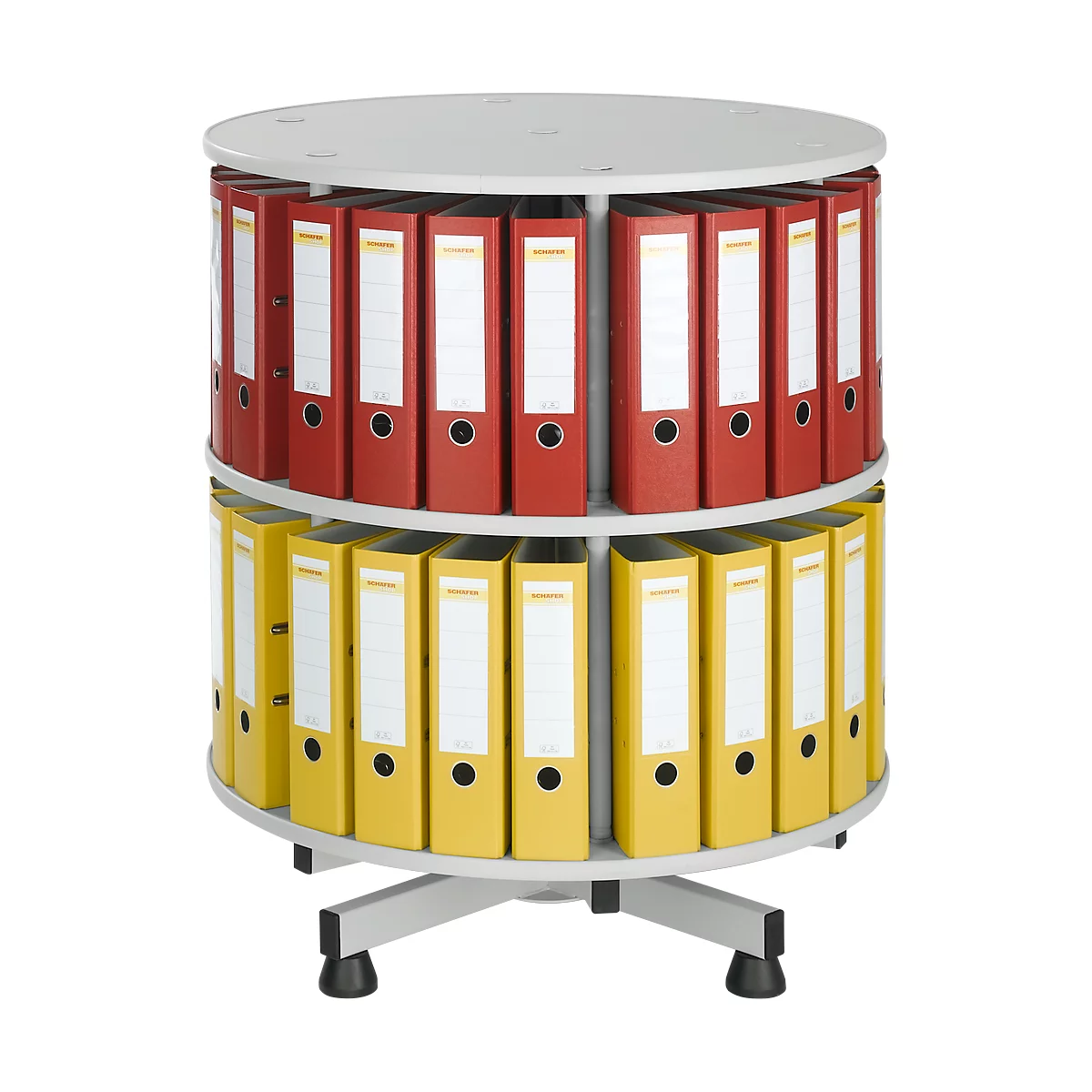 Colonne rotative à 2 étages pour classeurs à levier, sans classeur à levier, H 880 mm