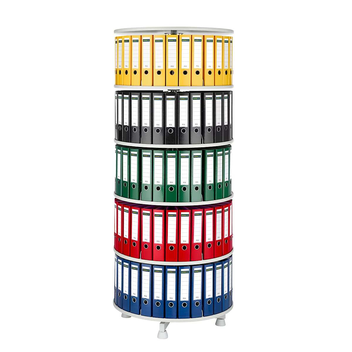 Colonne rotative à 5 étages pour classeurs à levier, sans classeur à levier, H 1930 mm