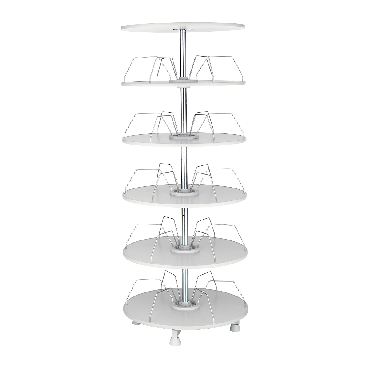 Colonne rotative à 6 étages pour classeurs à levier, sans classeur à levier, H 2280 mm