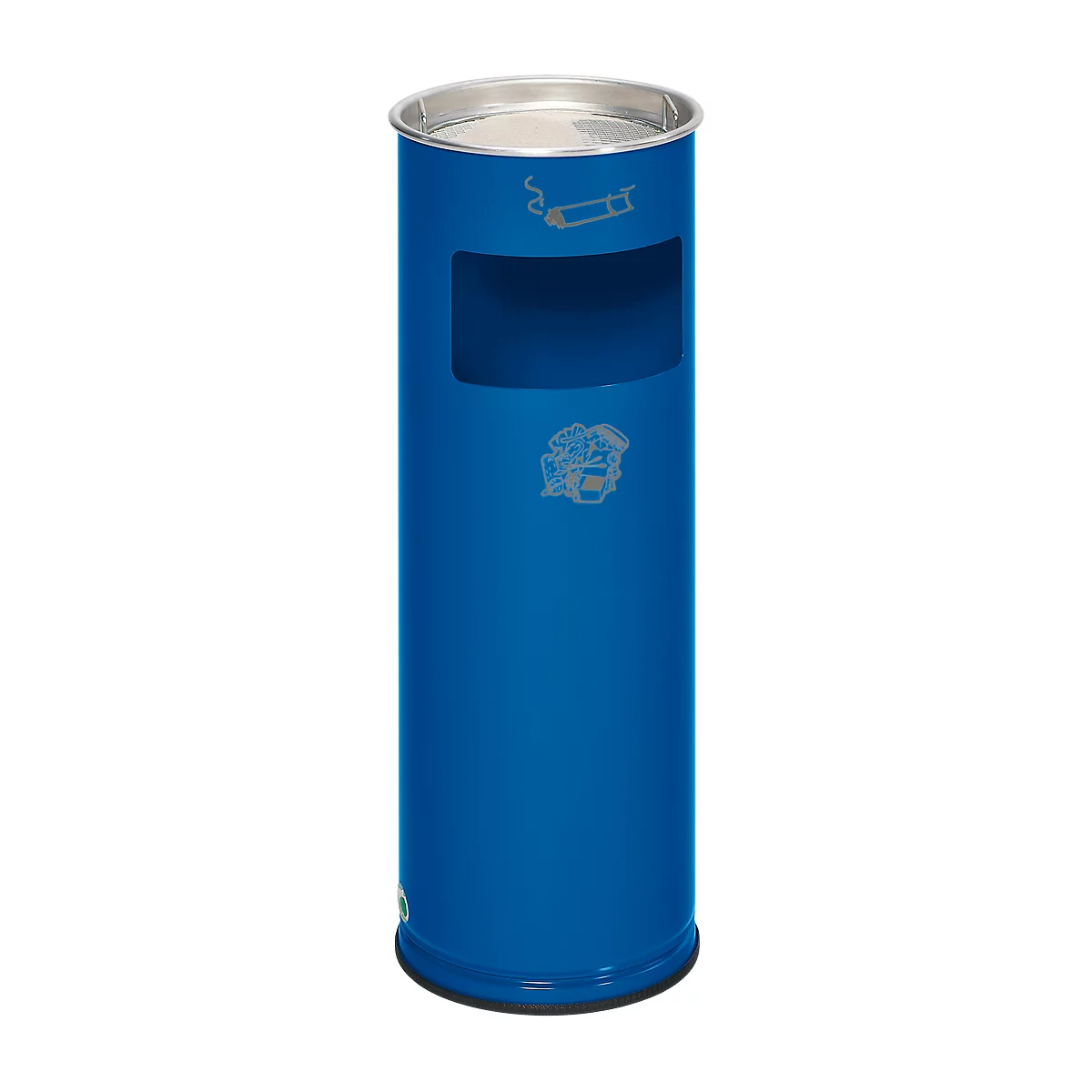 Combi-asbak, H 660 mm, gentiaanblauw