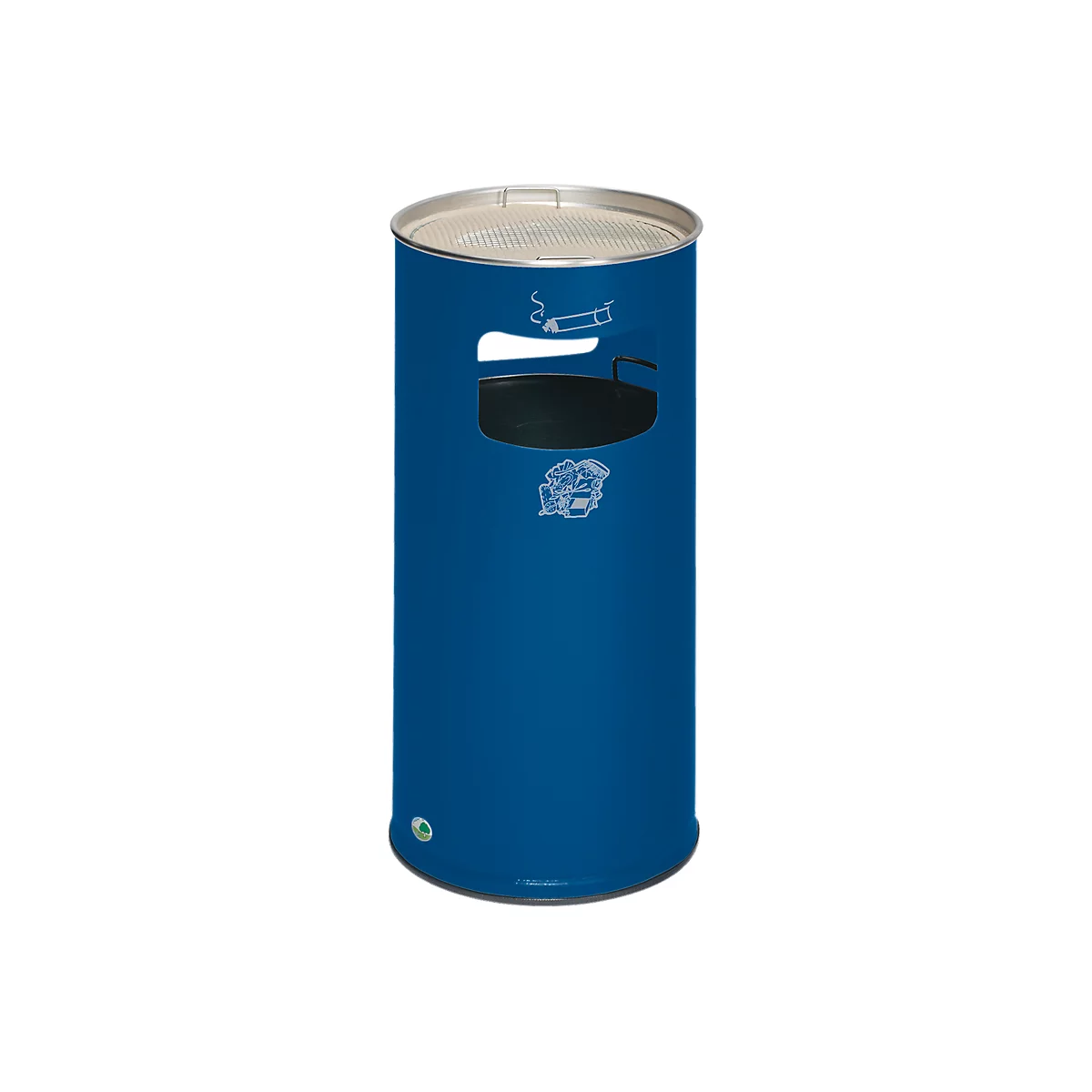 Combi-asbak, H 700 mm, gentiaanblauw