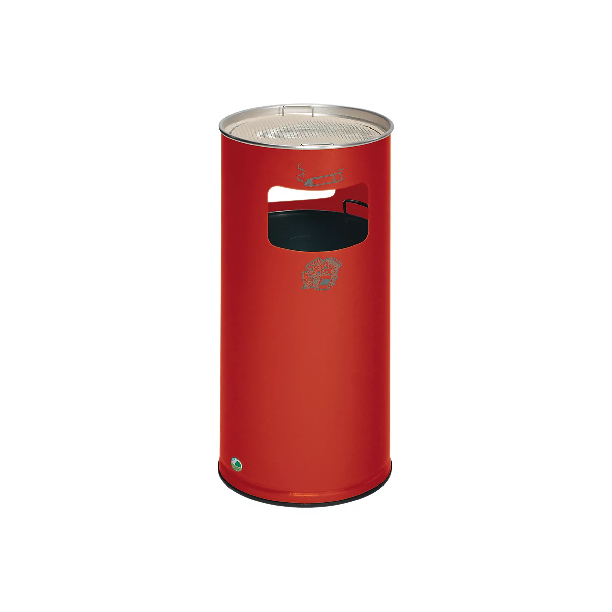 Combi-asbak, H 700 mm, rood