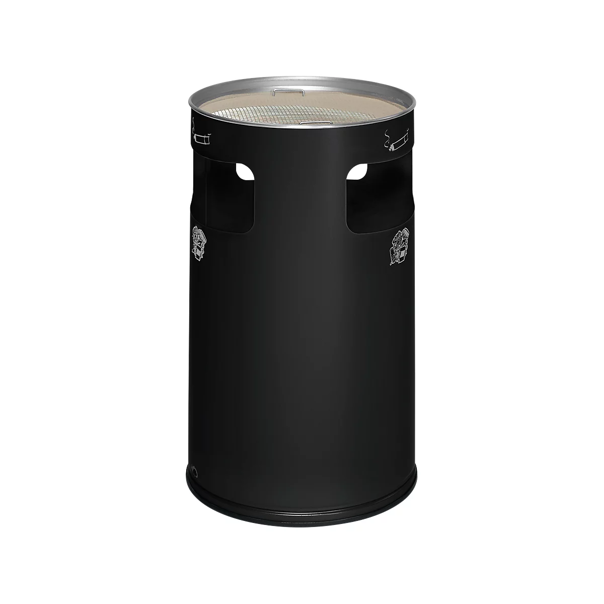 Combi-asbak, H 750 mm, antraciet