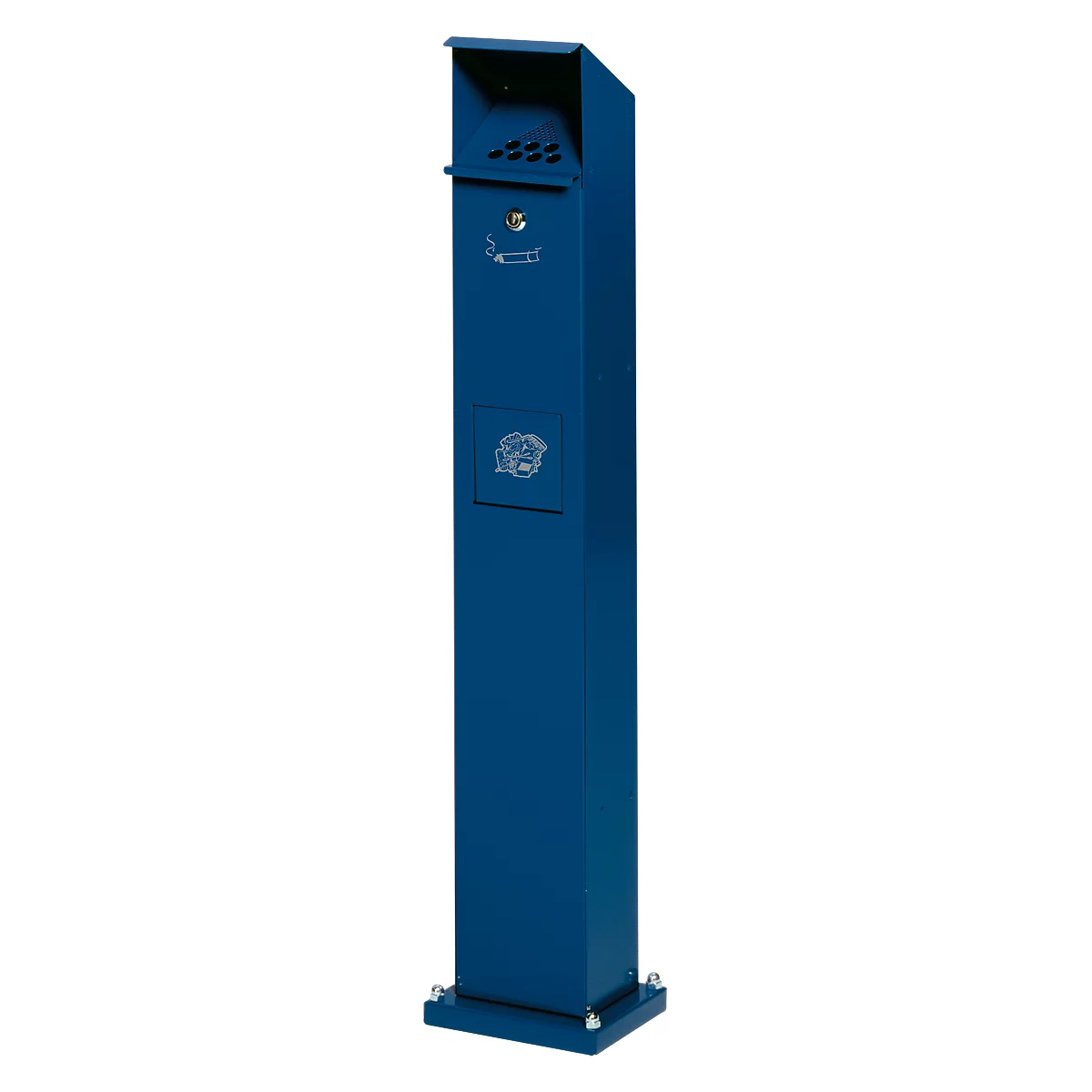 Combi-asbak voor buitengebruik, gentiaanblauw