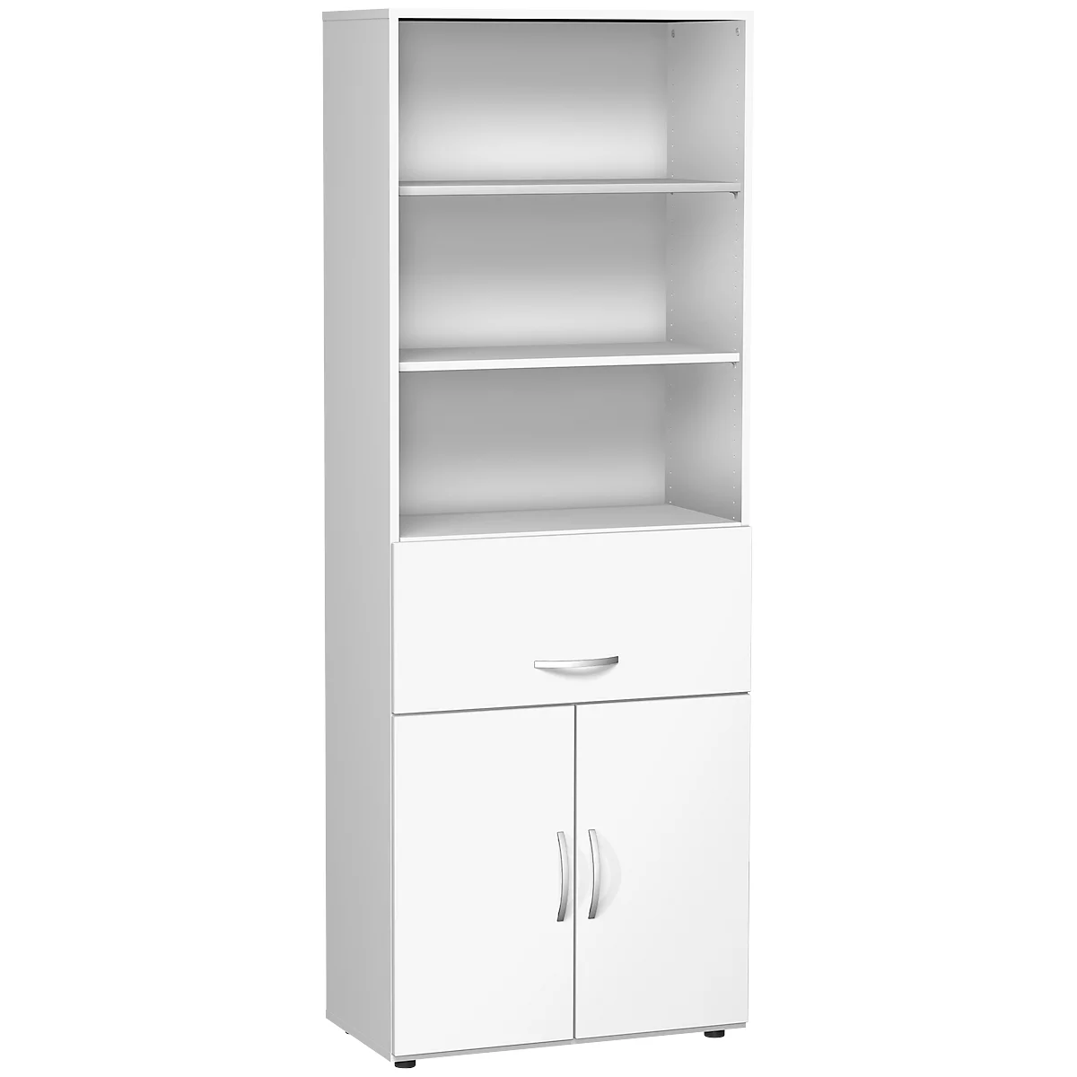 Combikast met hangmappensysteem ALICANTE, 6 ordnerhoogten, B 800 mm, wit