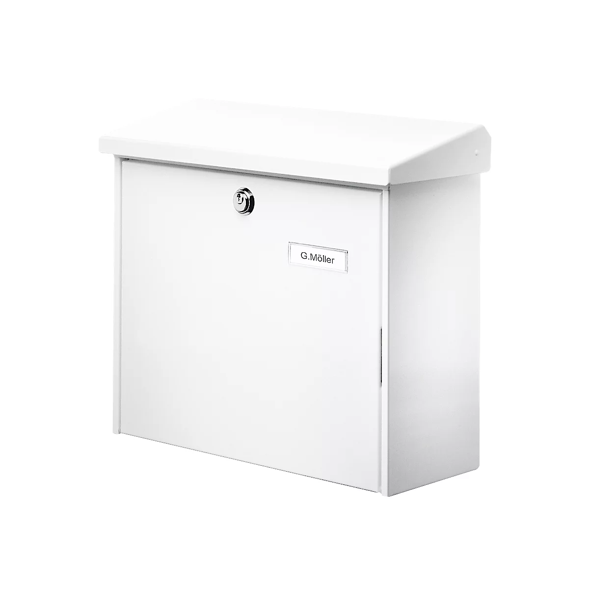 Comfort brievenbus, verzinkt plaatstaal, wit