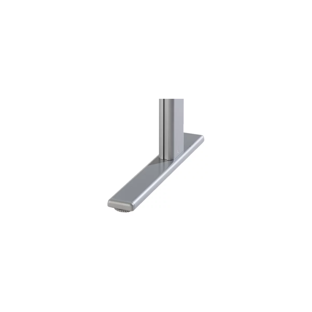 Comfort tafelframe, voor bureaubreedtes 1200-2000 mm, elektrisch in hoogte verstelbaar, H 610-1280 mm, C-voet, zilver
