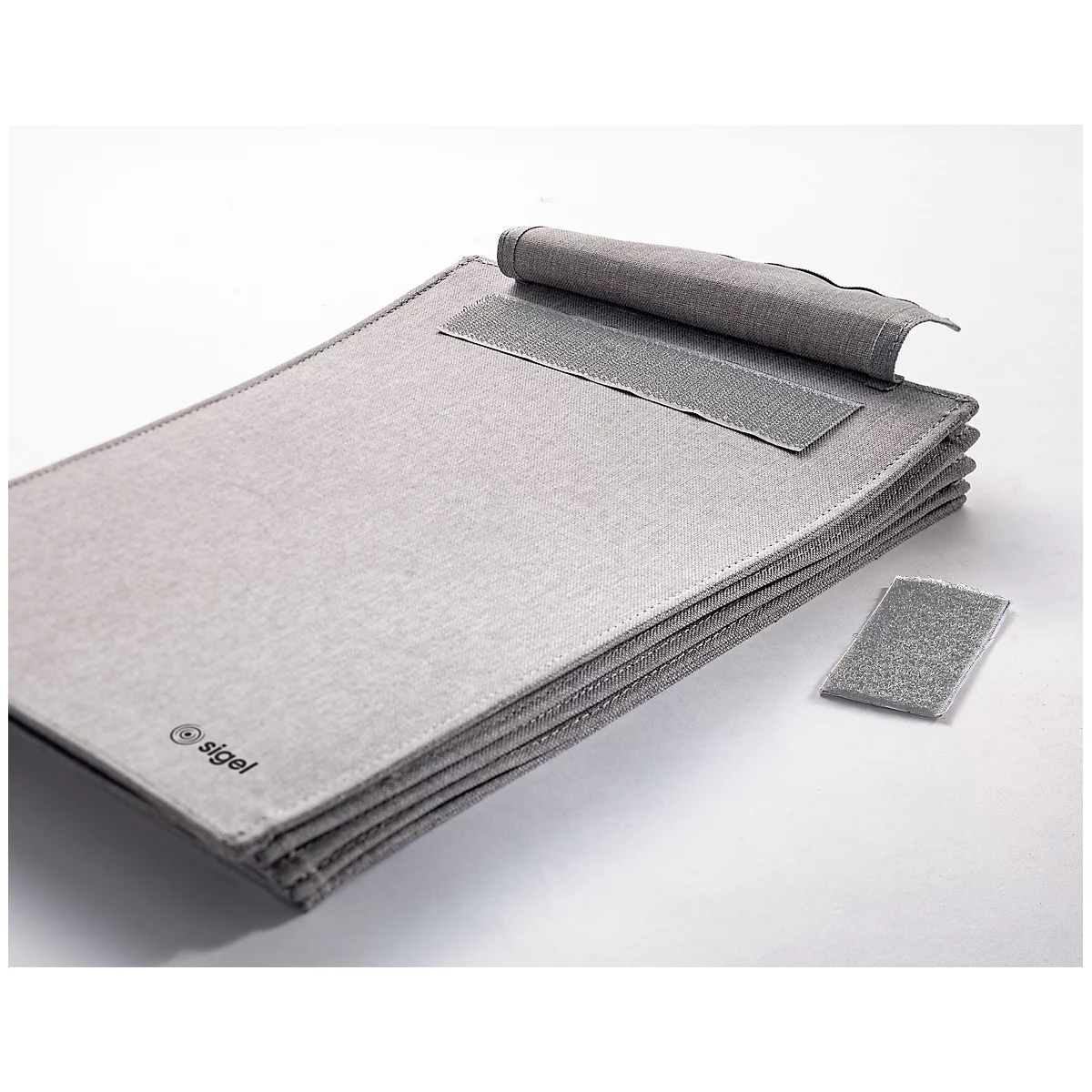Compartiments à documents pour les sacs à dos de bureau/boîtes de bureau de la série Sigel Move It, structure à 4 compartiments, L 245 x l 340 mm, polyester, gris