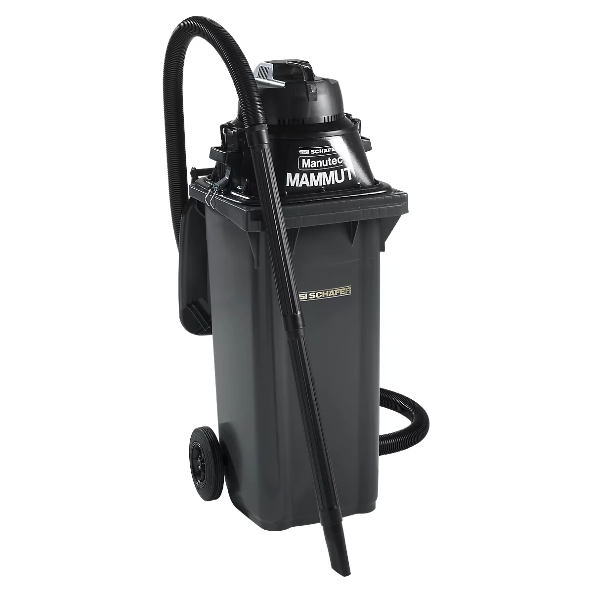 Complete set nat-droogzuiger, zonder gereedschapshouder, incl. grote afvalbak voor 120 l, 1 patroonfilter &amp; 1 vliesfilter, antraciet