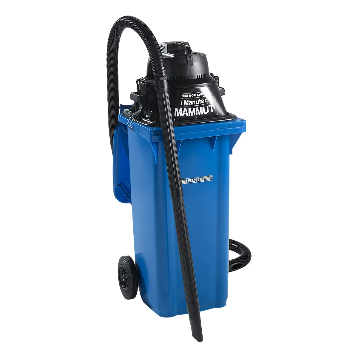 Complete set nat-droogzuiger, zonder gereedschapshouder, incl. grote afvalbak voor 120 l, 1 patroonfilter &amp; 1 vliesfilter, blauw
