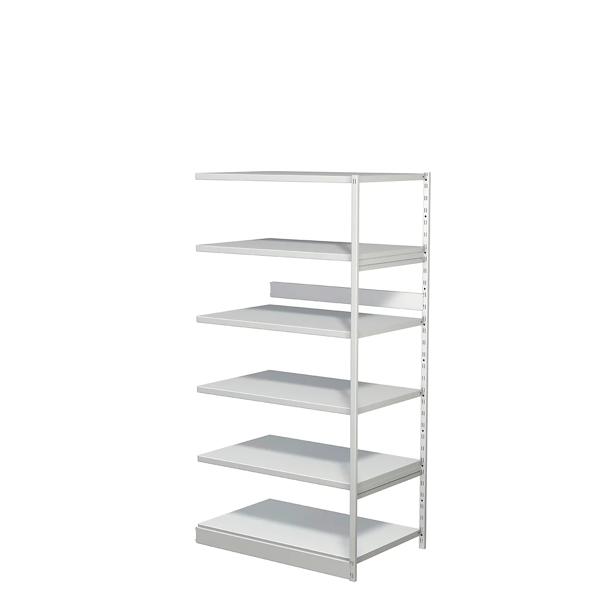 Complete stelling PROGRESS 500 T, aanbouwsectie, zonder achterwand, H 1900 x B 950 x D 640 mm
