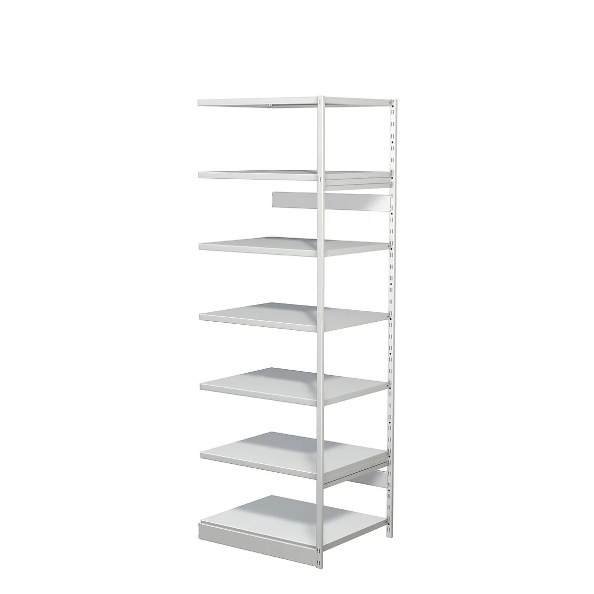 Complete stelling PROGRESS 500 T, aanbouwsectie, zonder achterwand, H 2250 x B 750 x D 640 mm