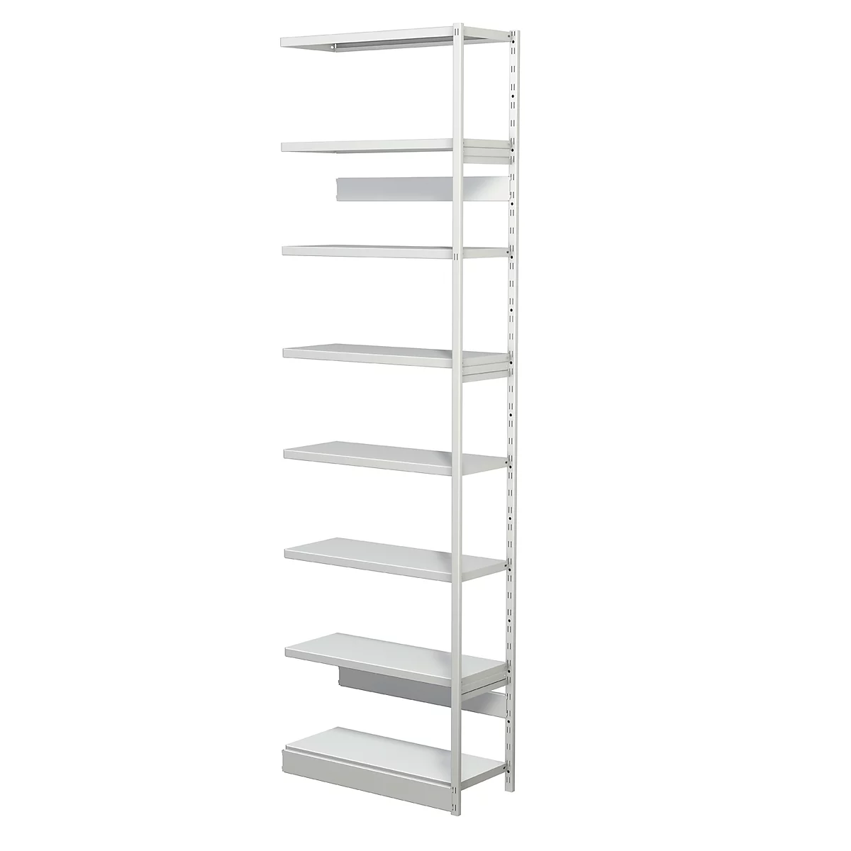 Complete stelling PROGRESS 500 T, aanbouwsectie, zonder achterwand, H 2600 x B 750 x D 340 mm