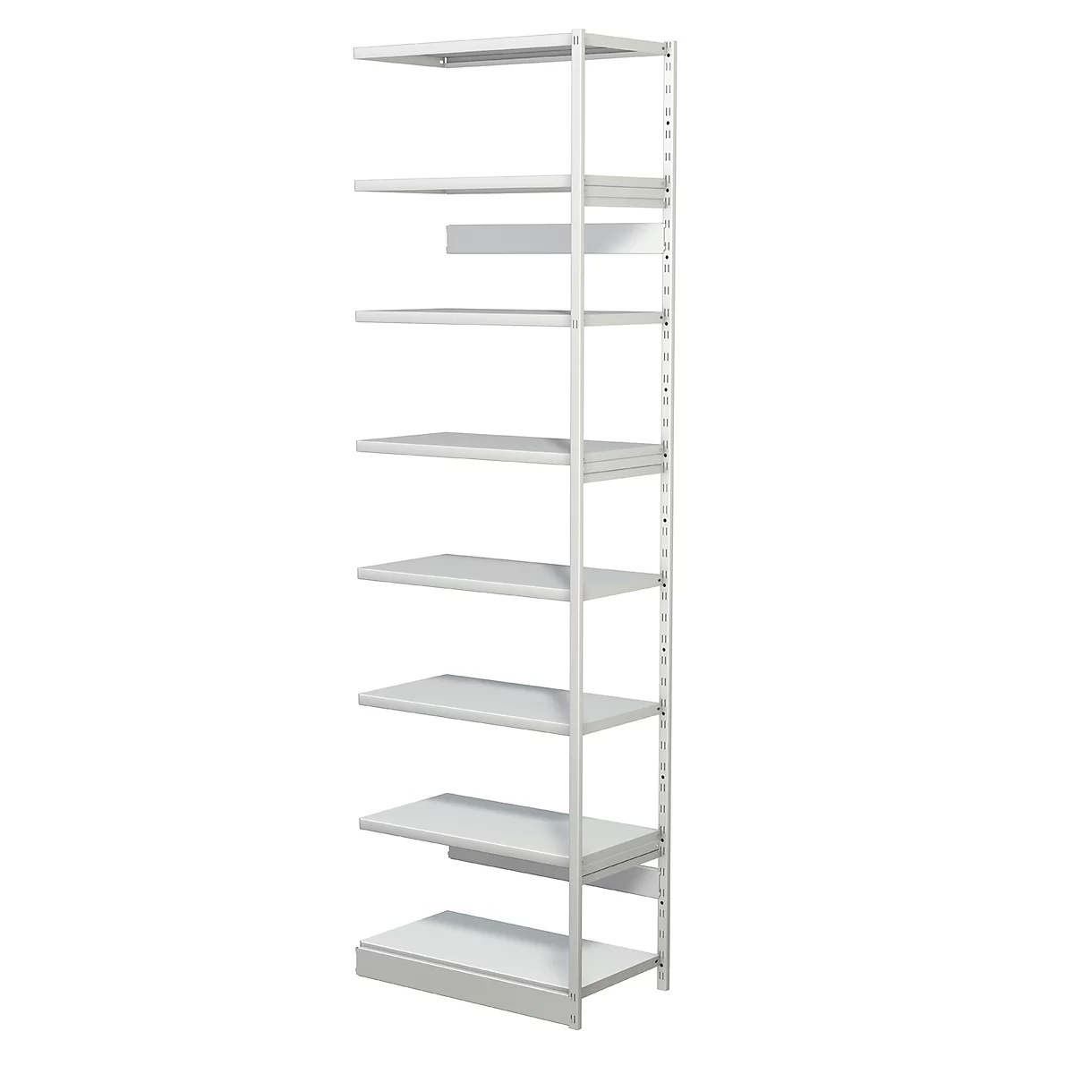 Complete stelling PROGRESS 500 T, aanbouwsectie, zonder achterwand, H 2600 x B 750 x D 440 mm