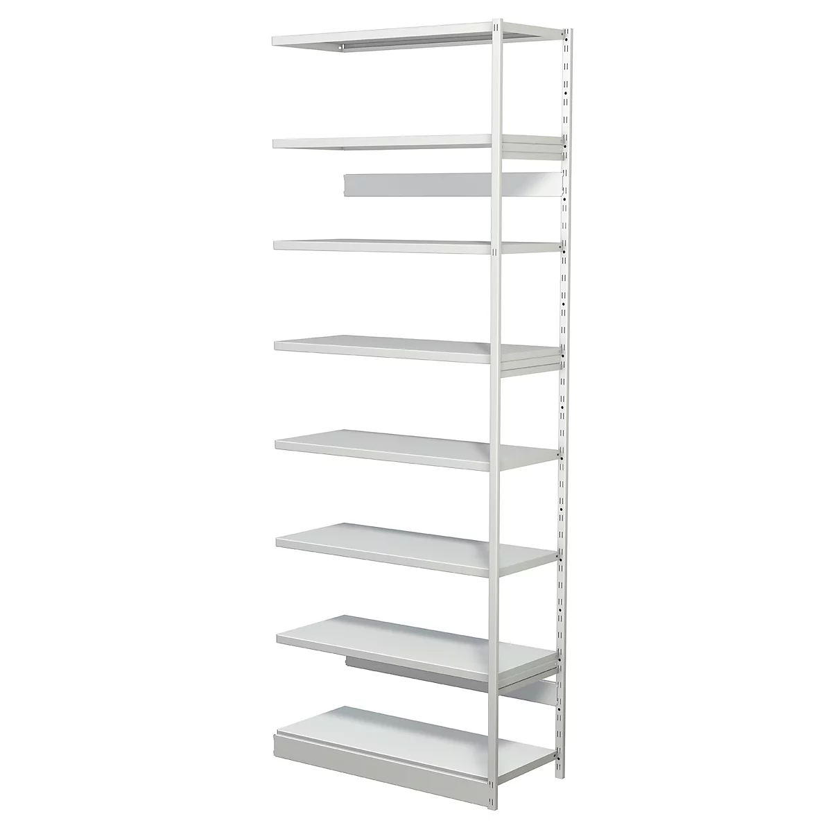 Complete stelling PROGRESS 500 T, aanbouwsectie, zonder achterwand, H 2600 x B 950 x D 440 mm