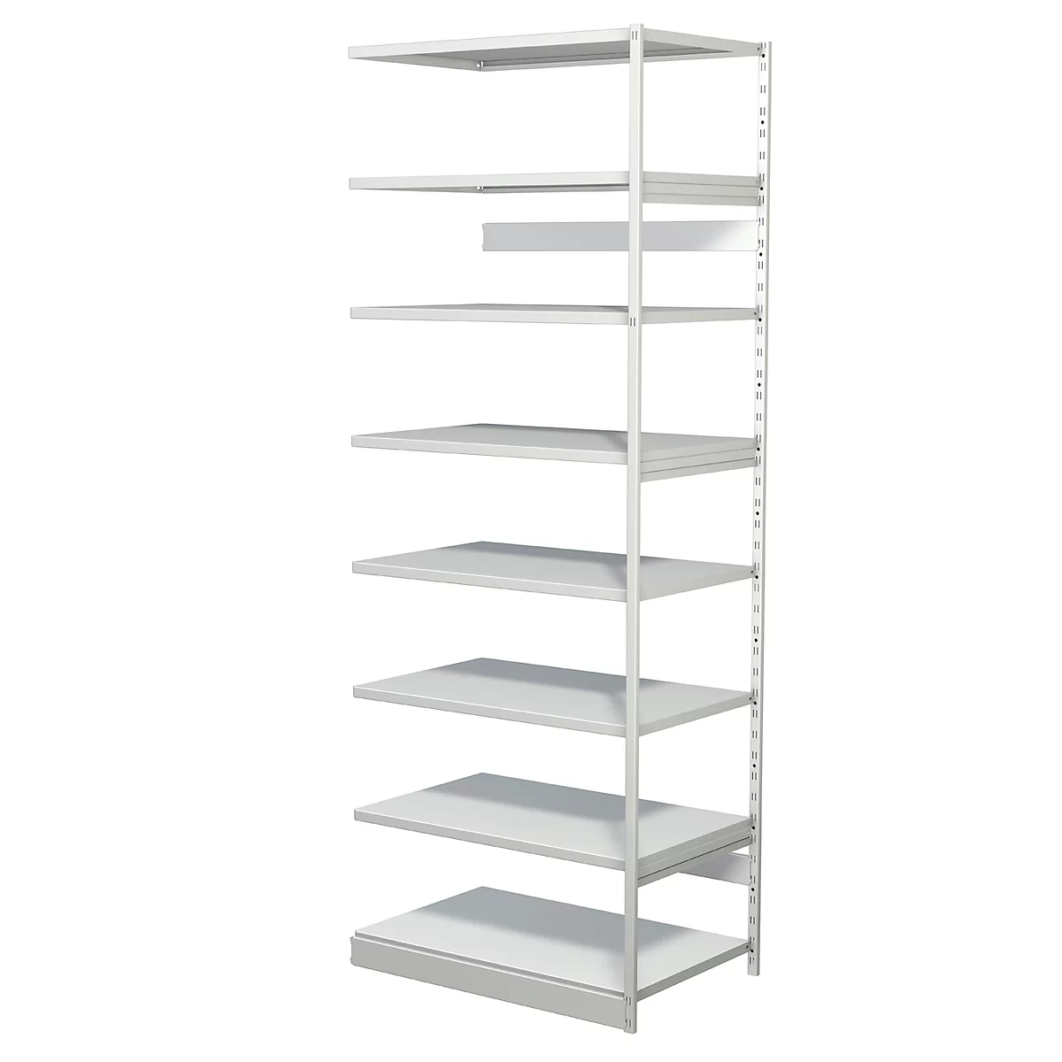 Complete stelling PROGRESS 500 T, aanbouwsectie, zonder achterwand, H 2600 x B 950 x D 640 mm