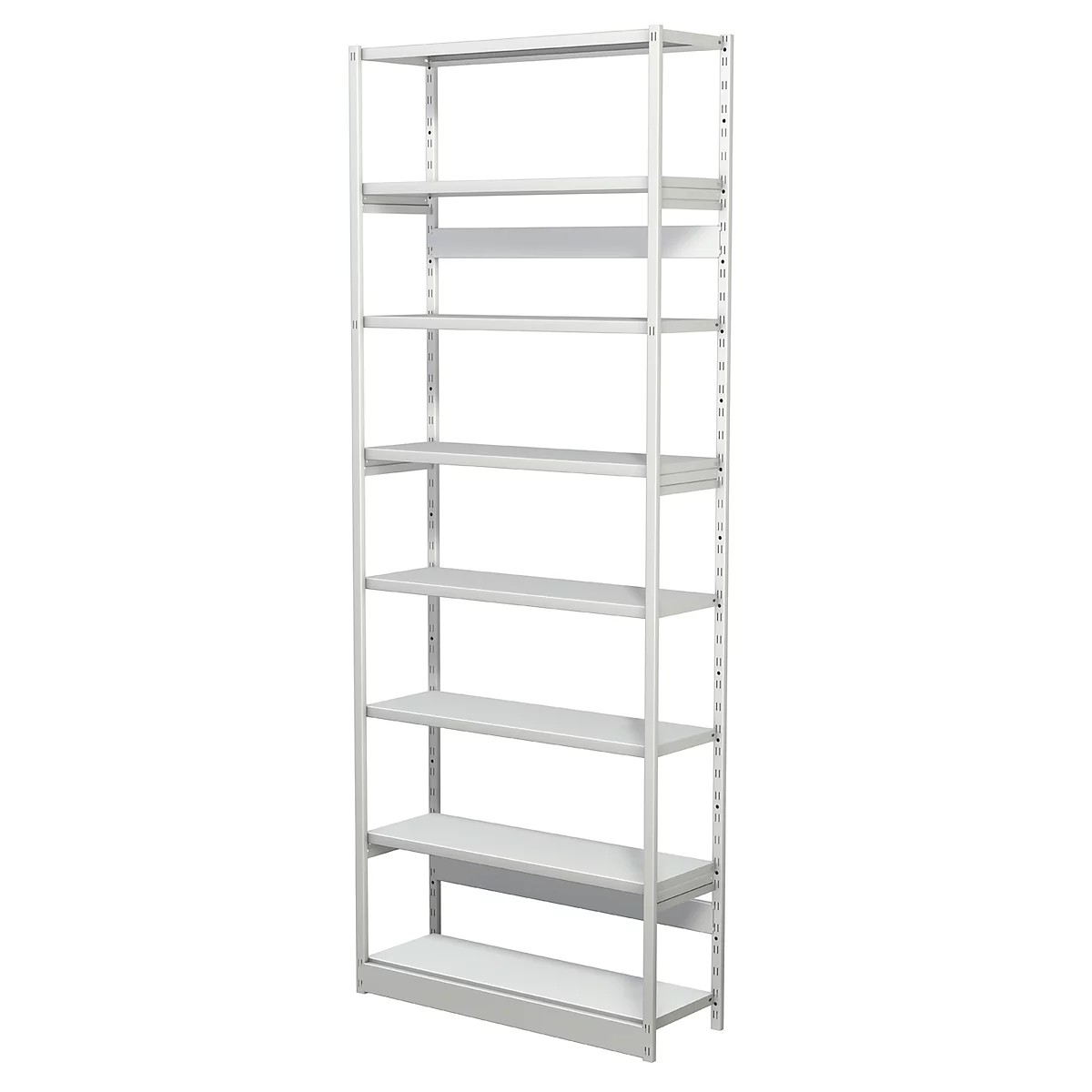 Complete stelling PROGRESS 500 T, basissectie, zonder achterwand, H 2600 x B 960 x D 300 mm