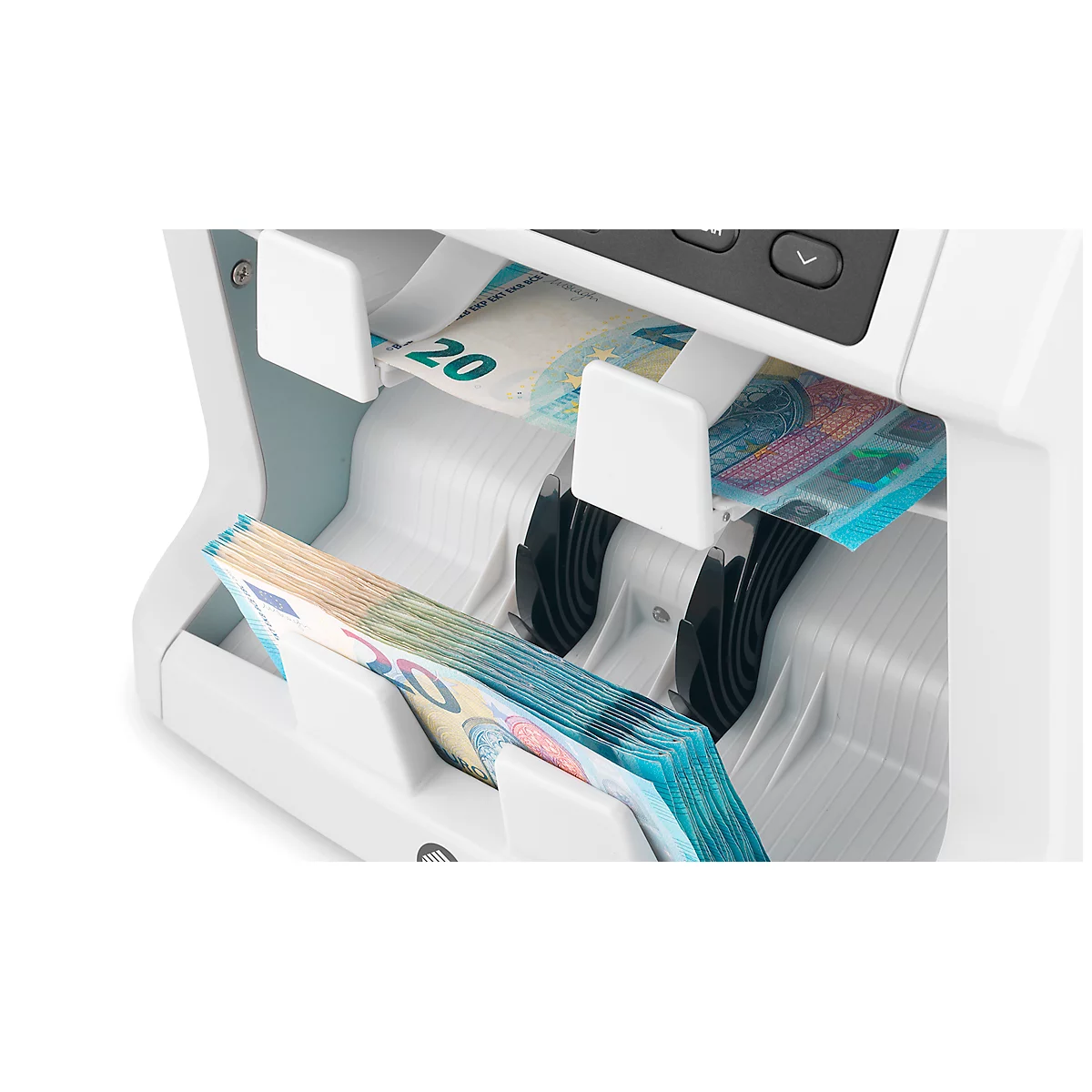 Compteuse de billets Safescan® 2985 SX, testée par la banque centrale, 7 caractéristiques de sécurité, compteur &amp; trieur de valeurs, jusqu'à 1200 billets/min &amp; jusqu'à 3 devises