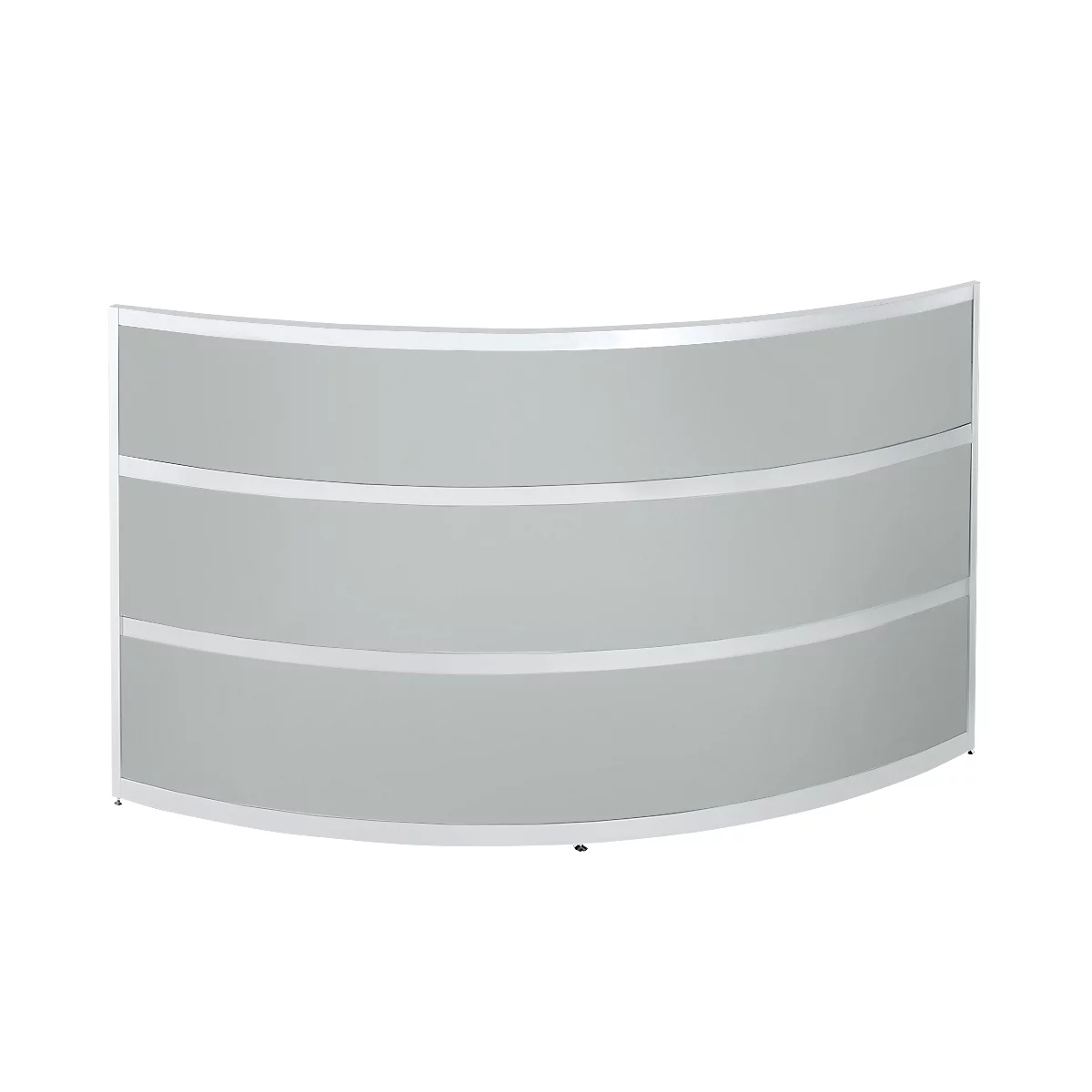 Comptoir d'appoint Tool, rond, l. 1910 x P 850 x H 1100 mm, anthracite/MDF argent